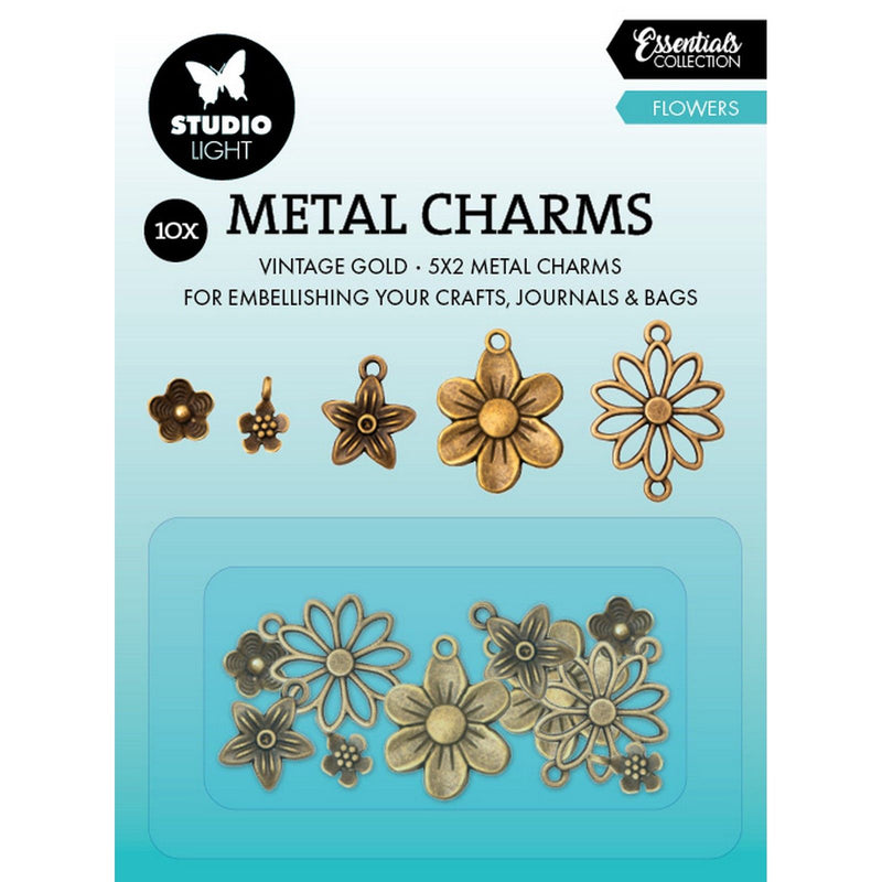 Studio light • metal charms flowers