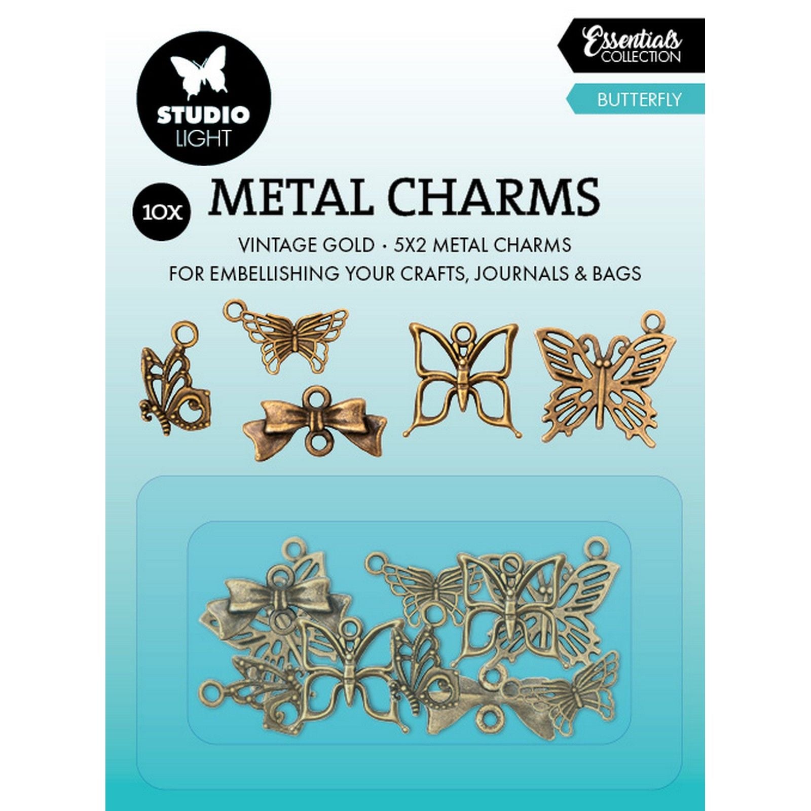 Studio light • metal charms butterfly