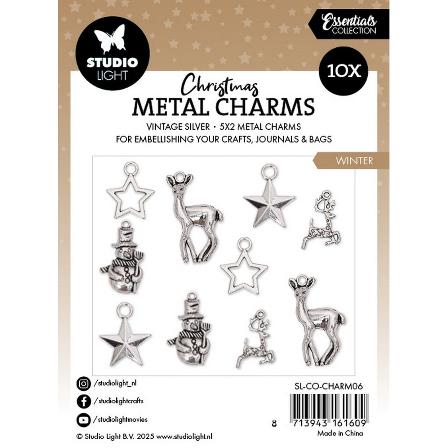 Studio light • essentials metal charms winter elements