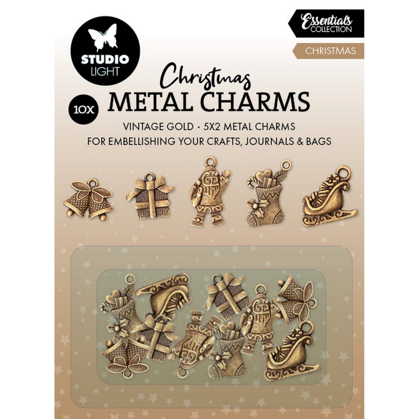 Studio light • essentials metal charms christmas elements
