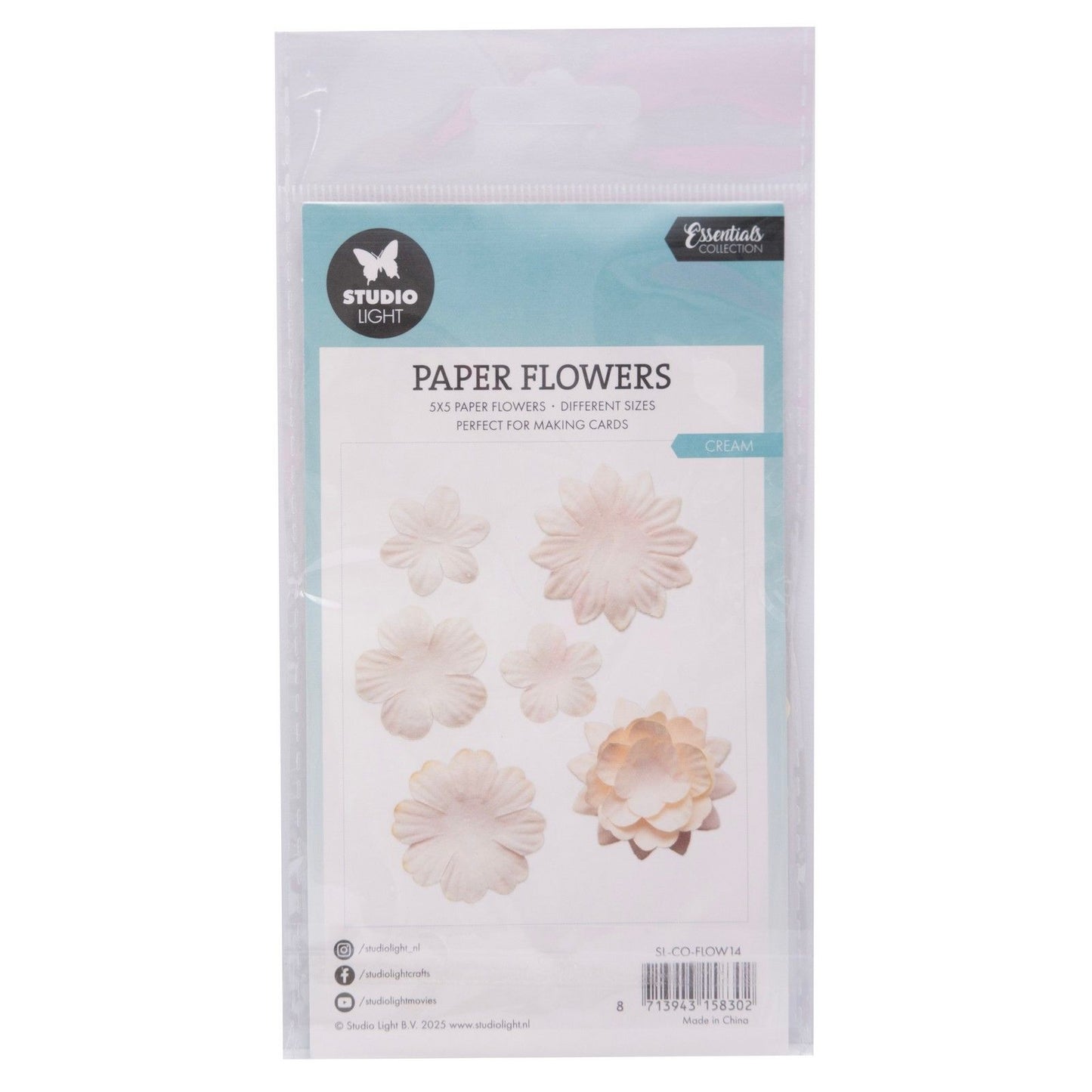 Studio light • paper flowers 25pcs creme