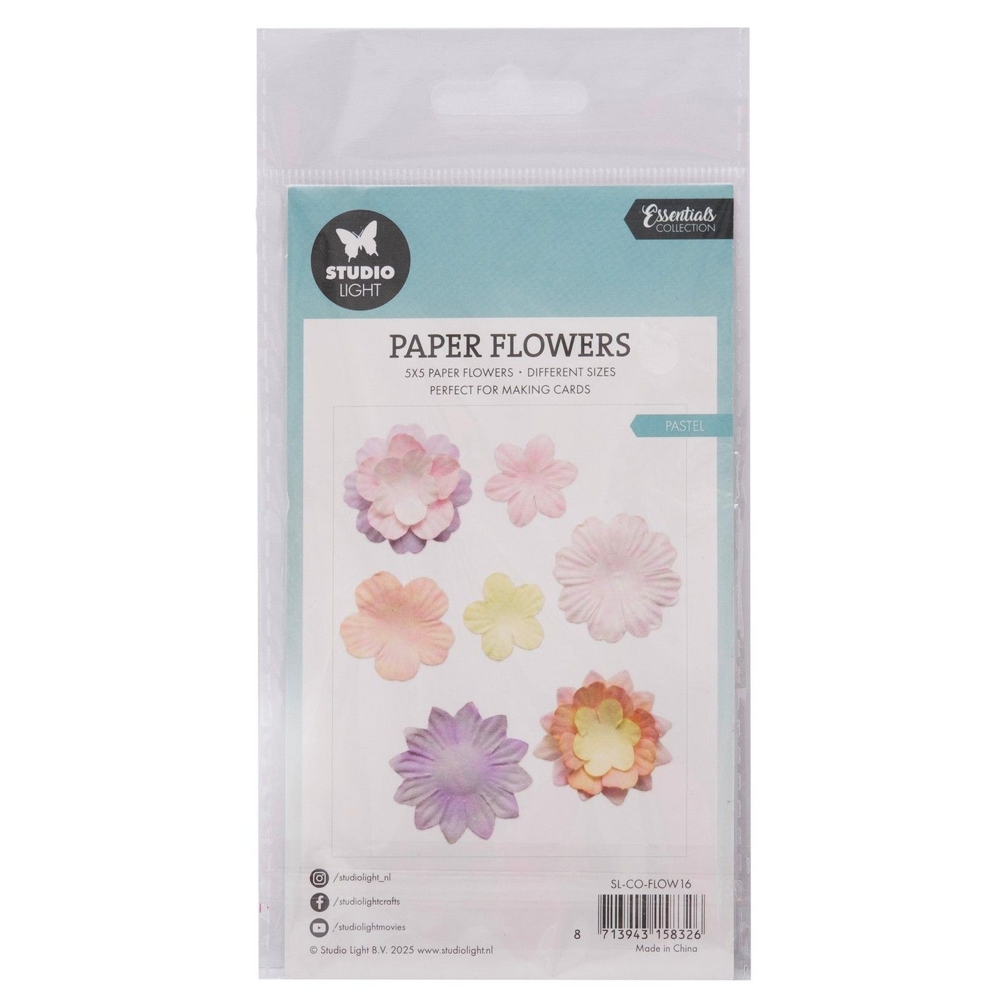 Studio light • paper flowers 25pcs pastel