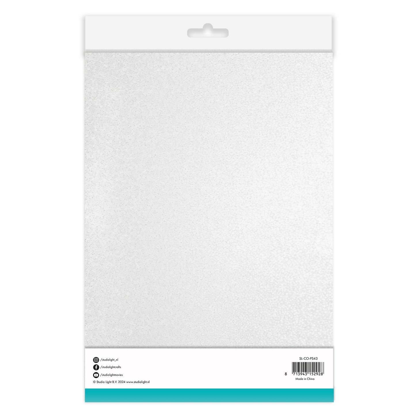 Studio light • essentials glitter sheets white 250gsm