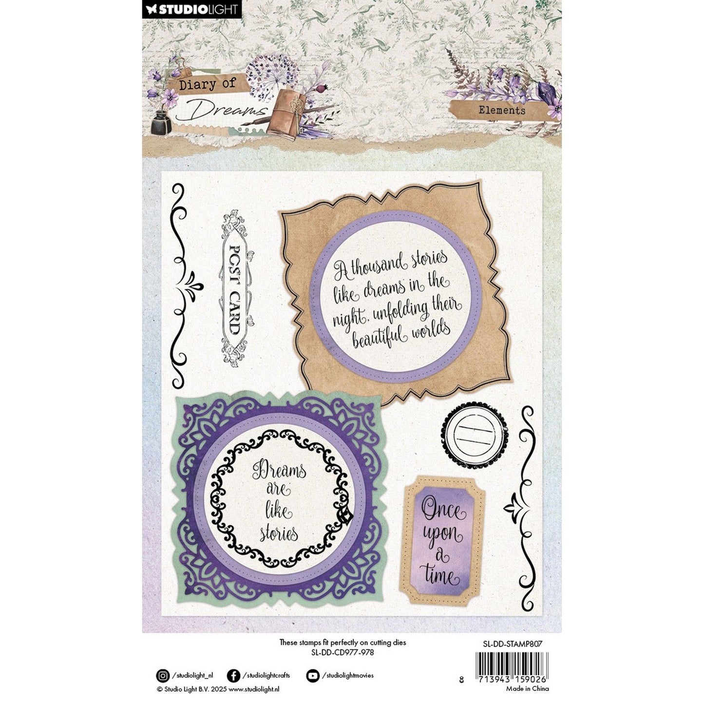 Studio light • diary of dreams clear stamps elements