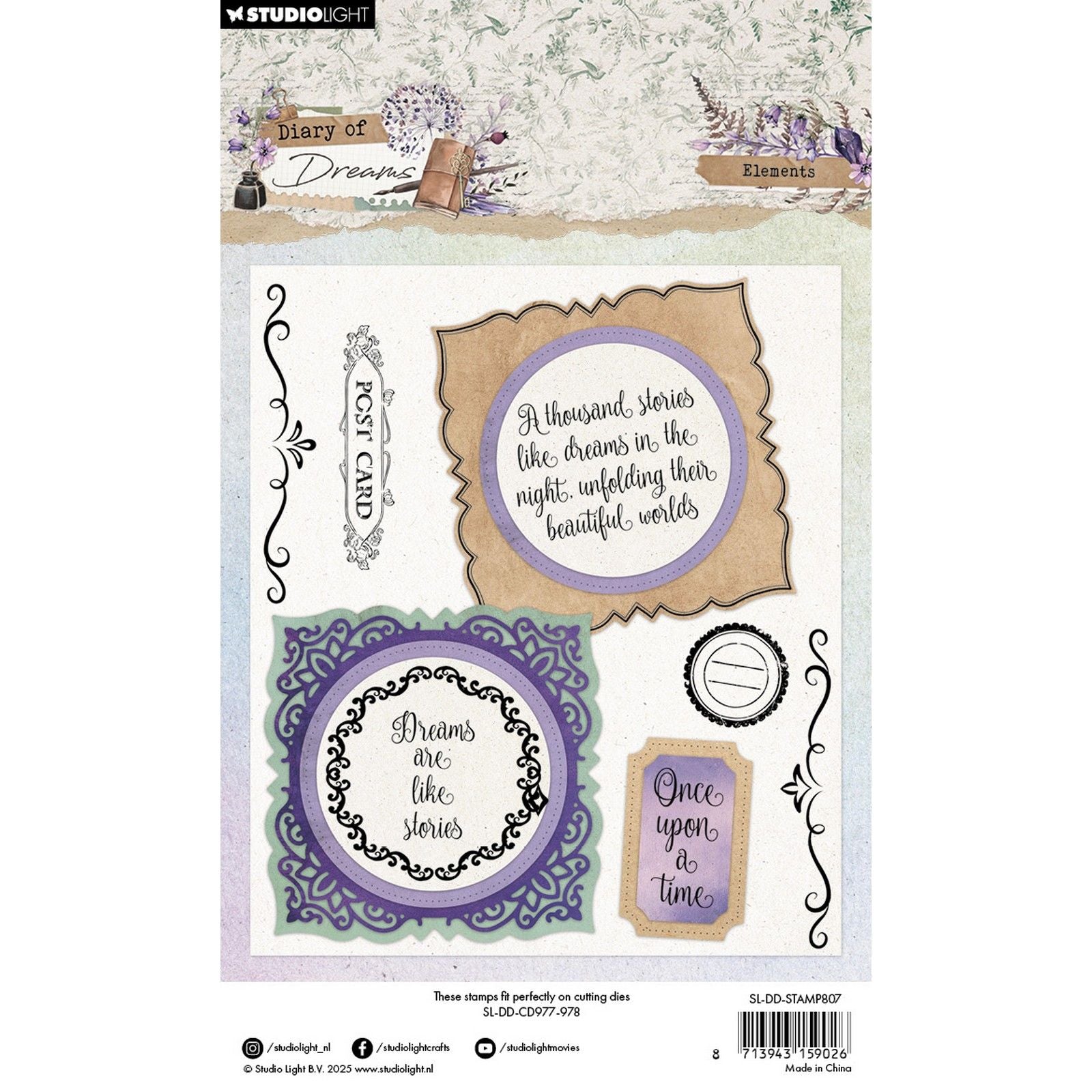 Studio light • diary of dreams clear stamps elements