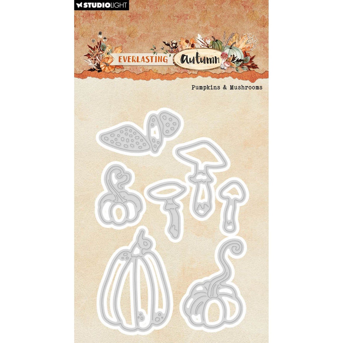 Studio light • everlasting autumn cutting dies pumpkins mushrooms