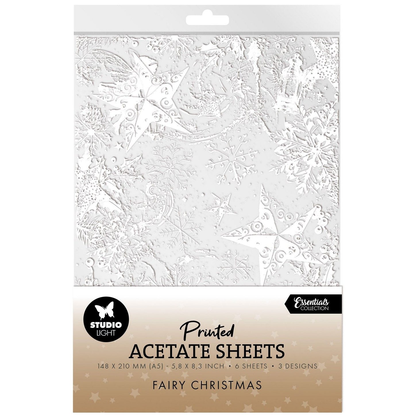 Studio light • essentials acetate sheets snow, fairies stars