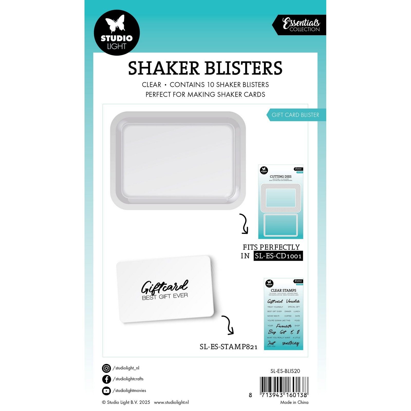 Studio light • essentials shaker blister gift card blister