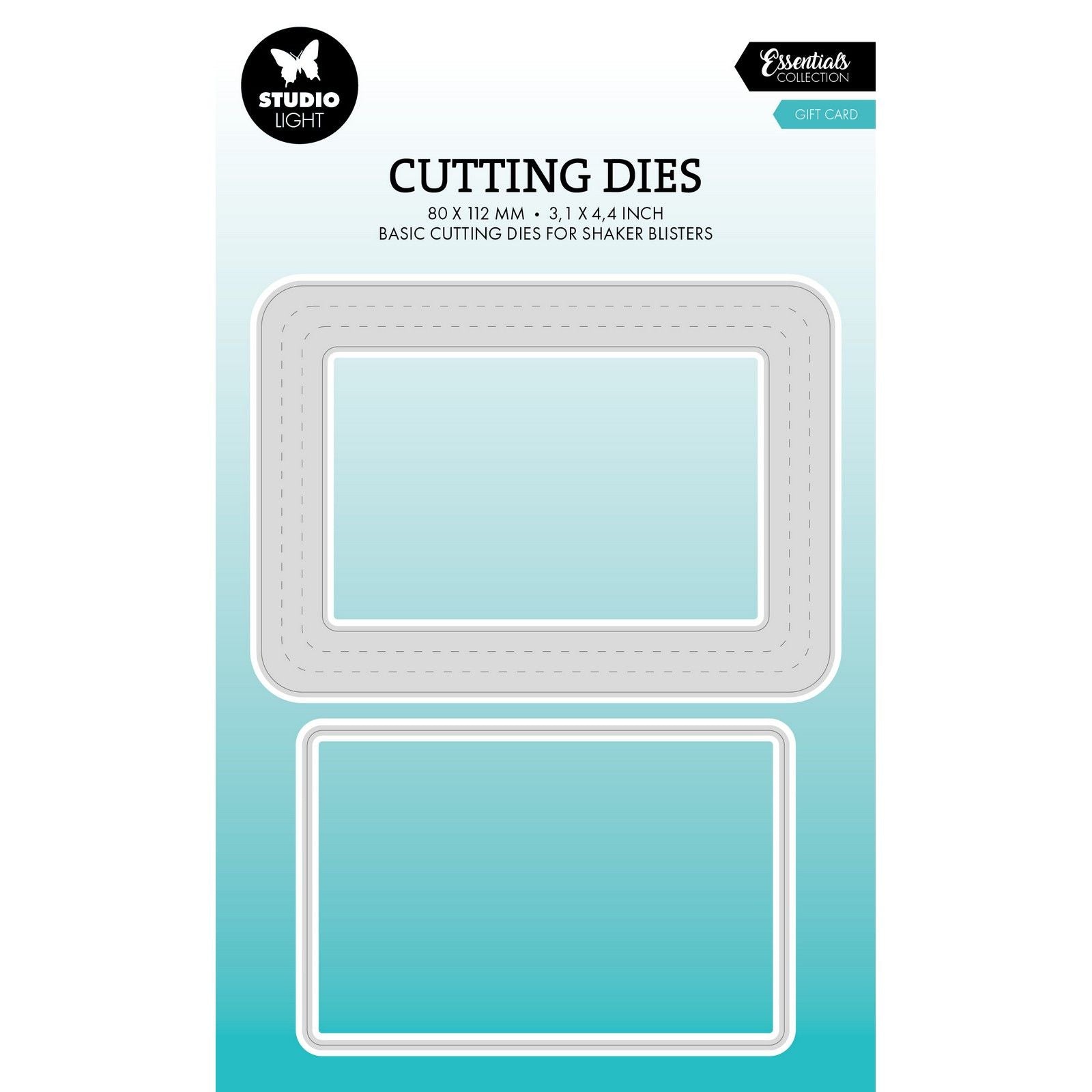 Studio light • essentials cutting die gift card blister die
