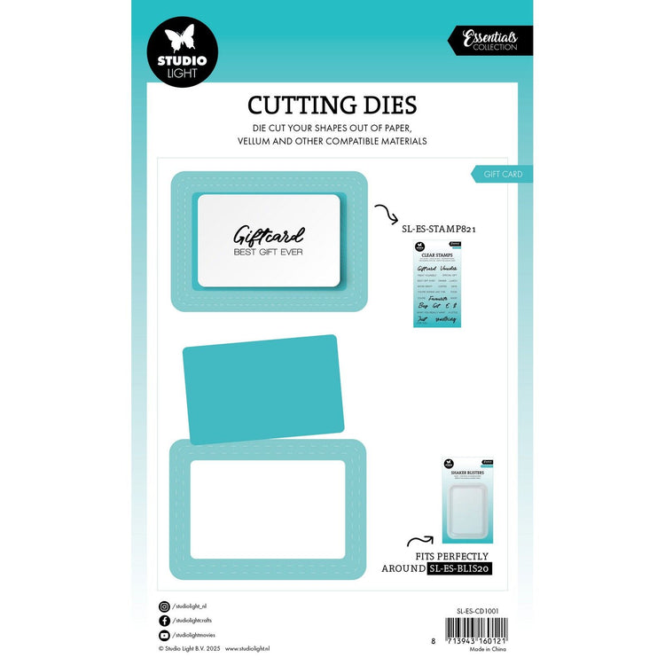 Studio light • essentials cutting die gift card blister die
