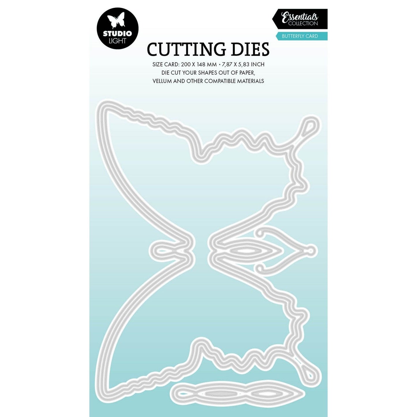 Studio light • essentials cutting die butterfly cardshape