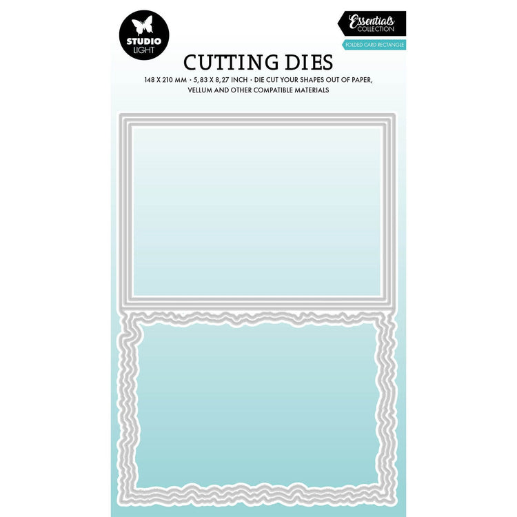 Studio light • essentials cutting die torn edge cardshape rectangle