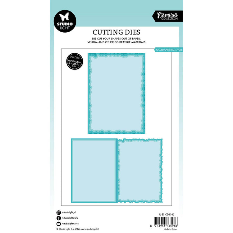 Studio light • essentials cutting die torn edge cardshape rectangle