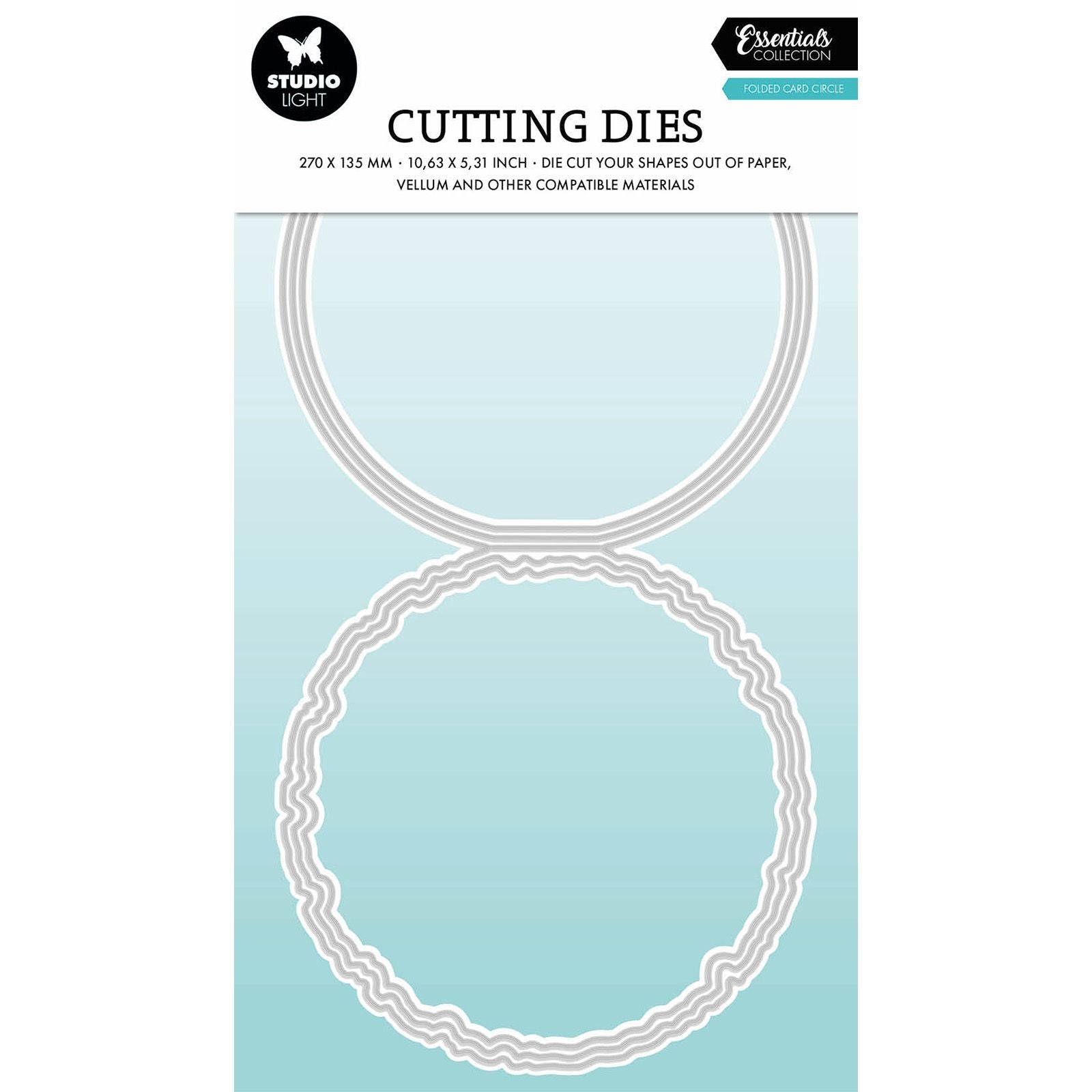 Studio light • essentials cutting die torn edge card stand round
