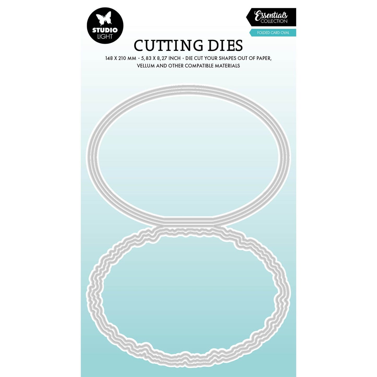 Studio light • essentials cutting die torn edge card stand oval