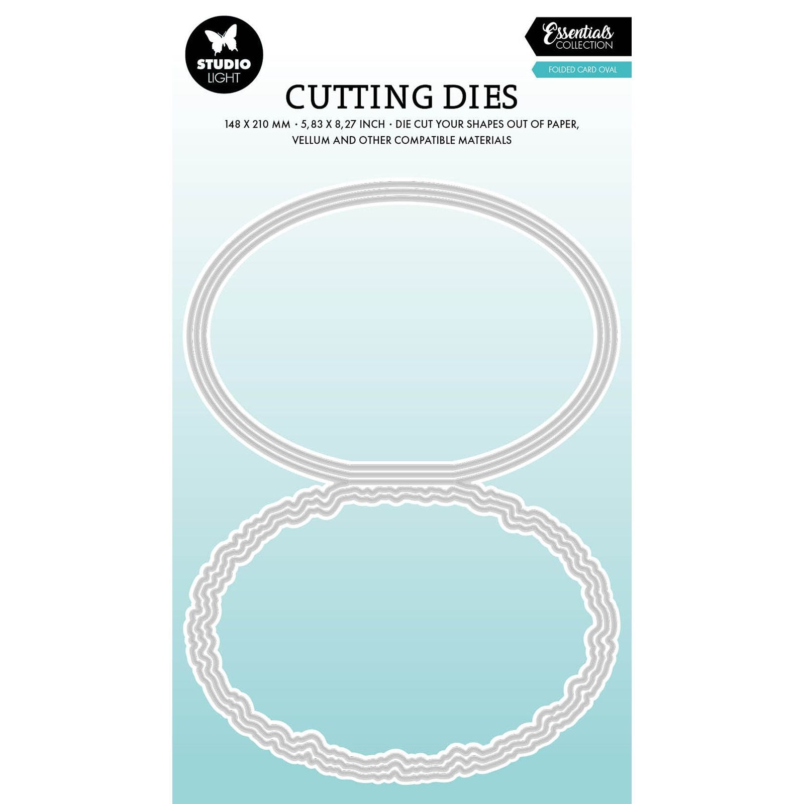 Studio light • essentials cutting die torn edge card stand oval