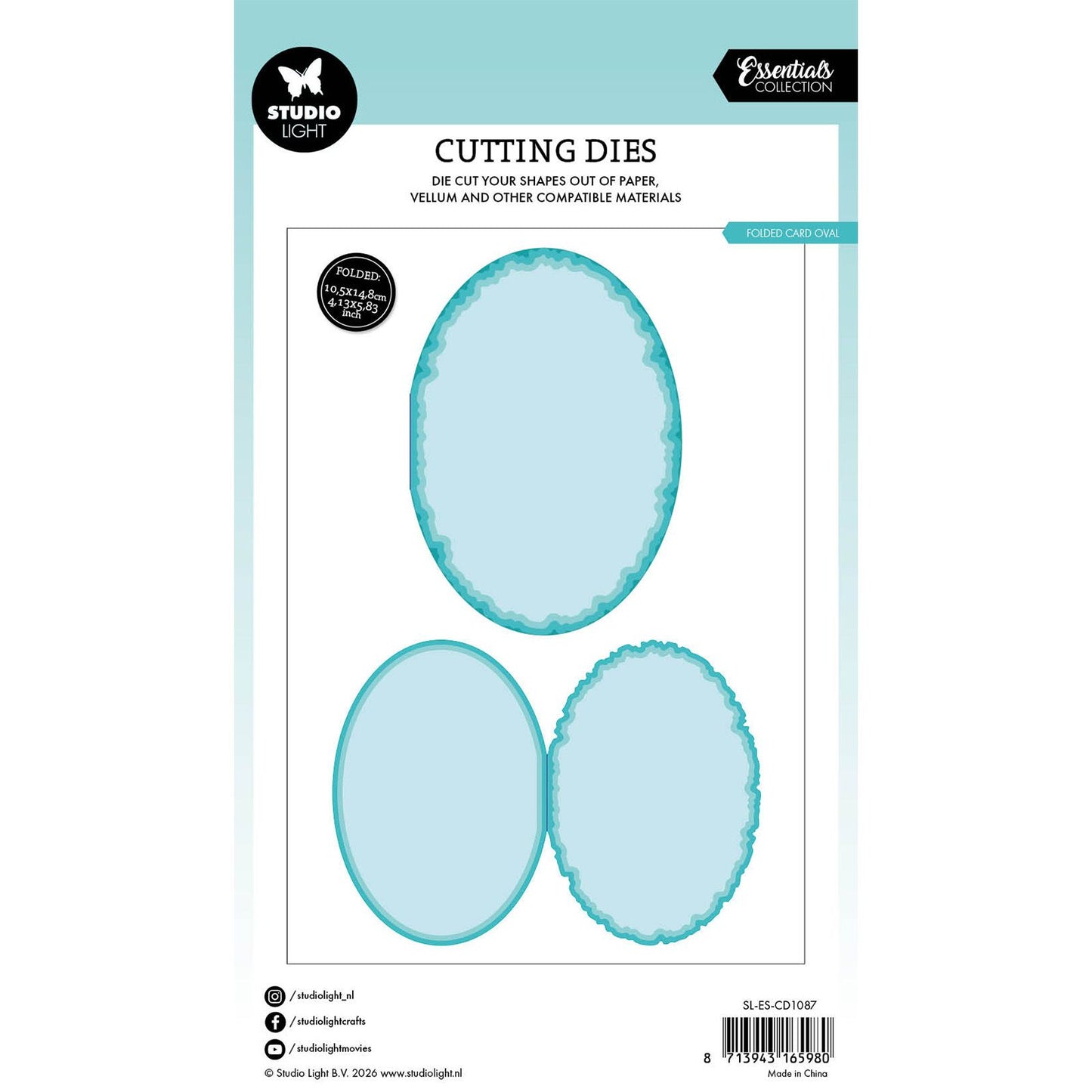 Studio light • essentials cutting die torn edge card stand oval