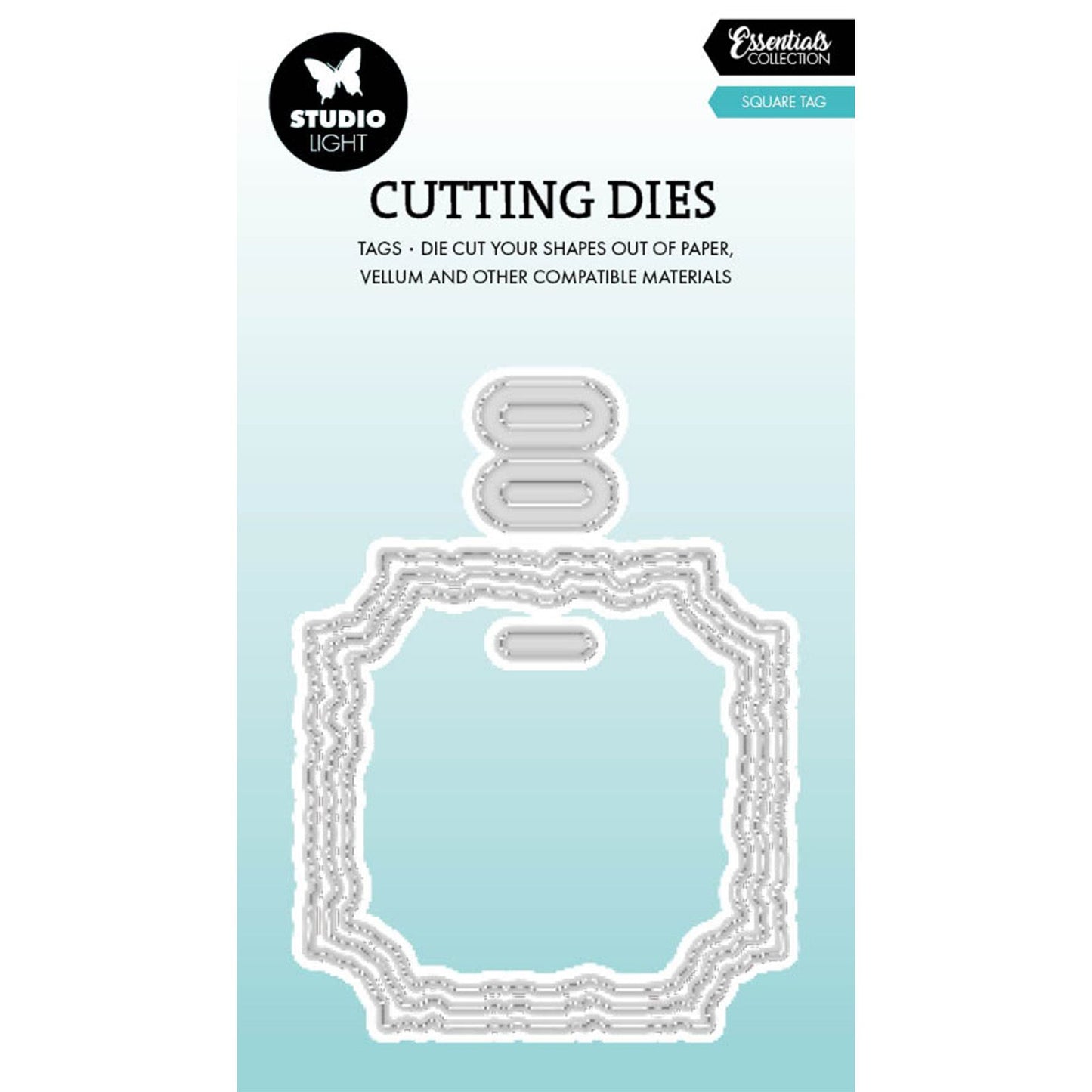 Studio light • essentials cutting die torn edge tag square