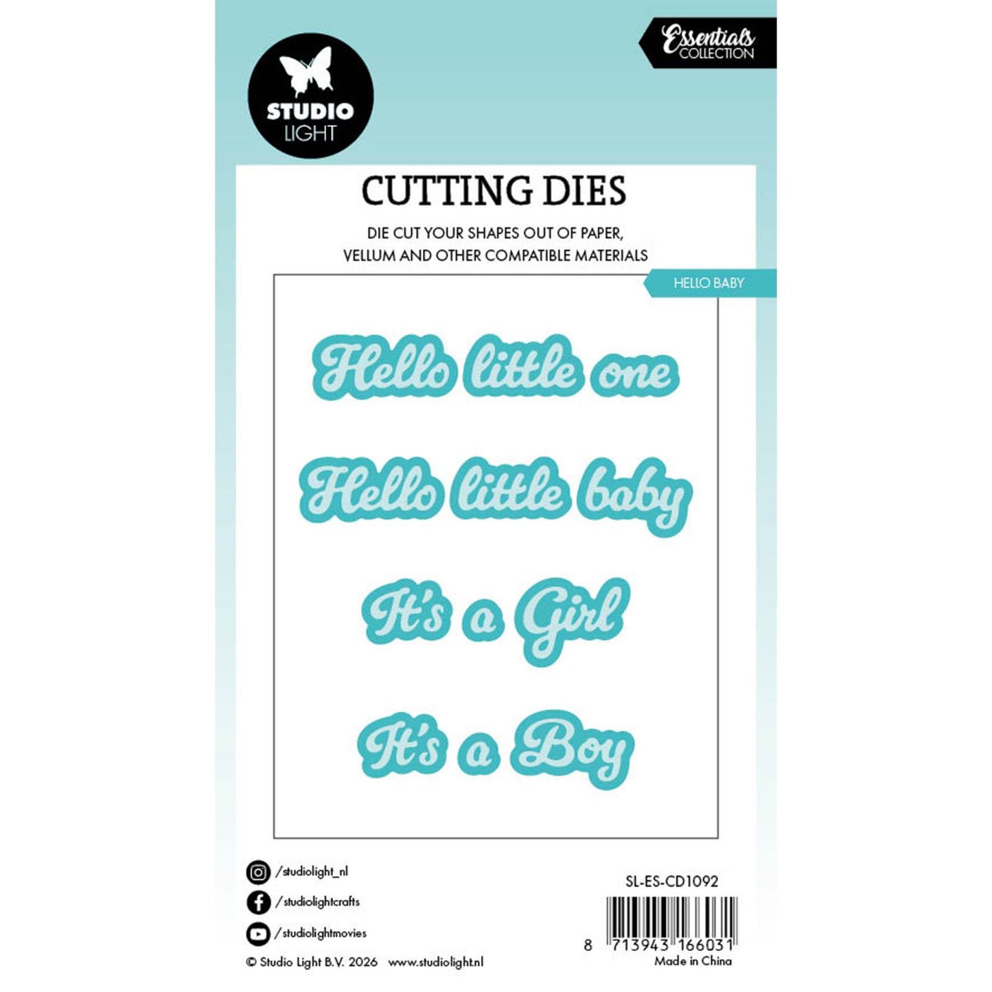 Studio light • essentials cutting die hello baby