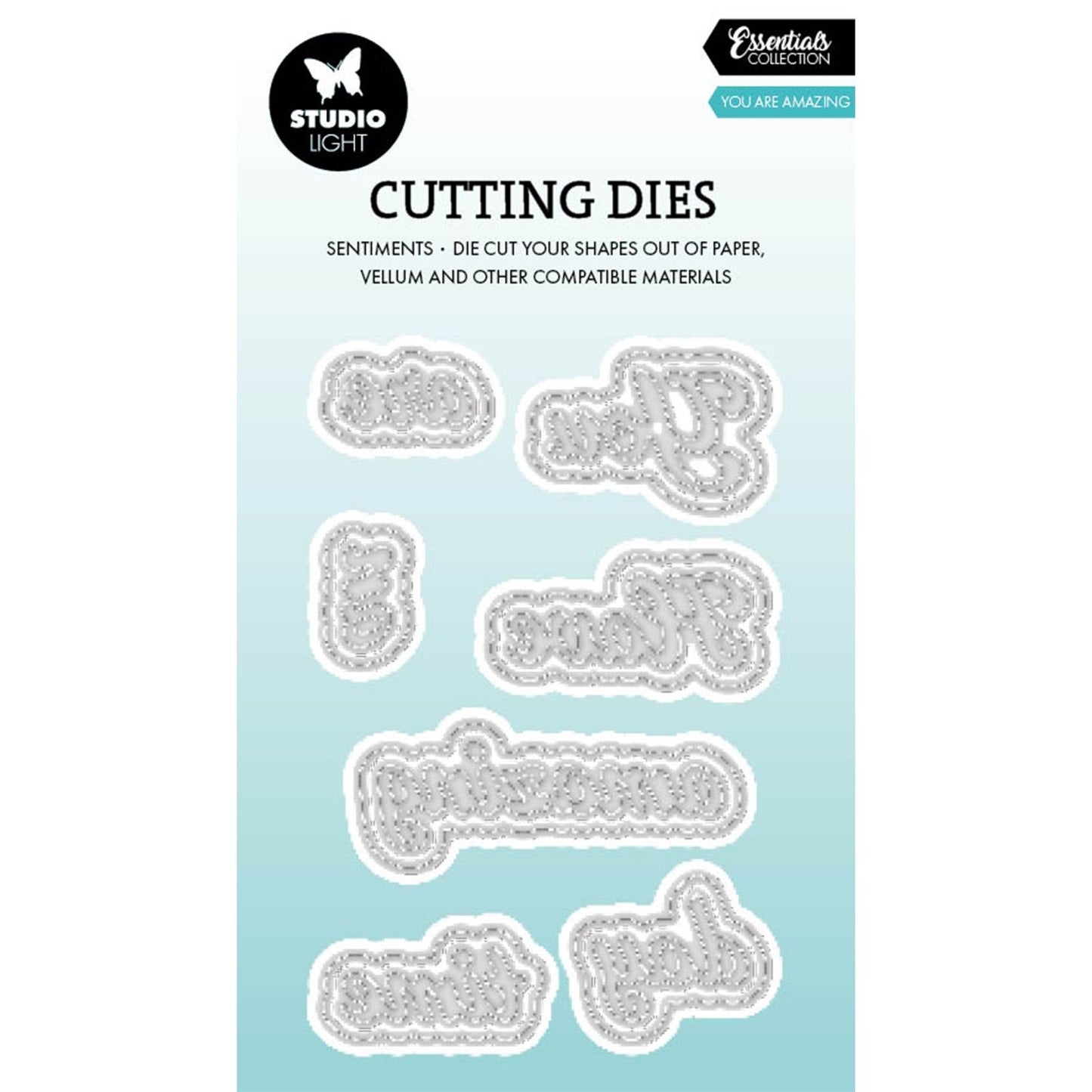 Studio light • essentials cutting die you are amazing
