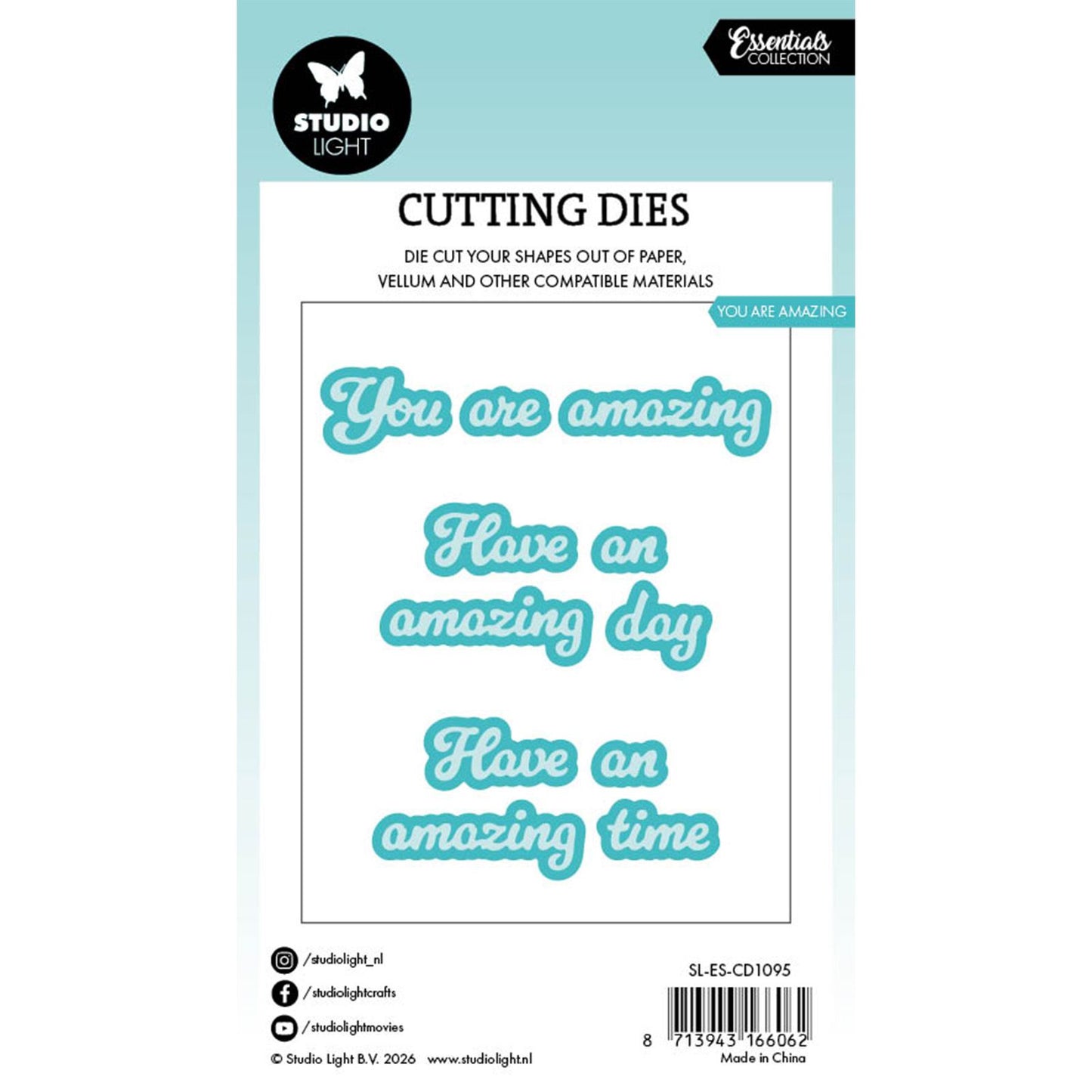 Studio light • essentials cutting die you are amazing