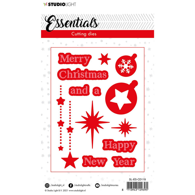 Studio light • essentials snijmal christmas merry christmas 2 10.5x14.8cm nr.119