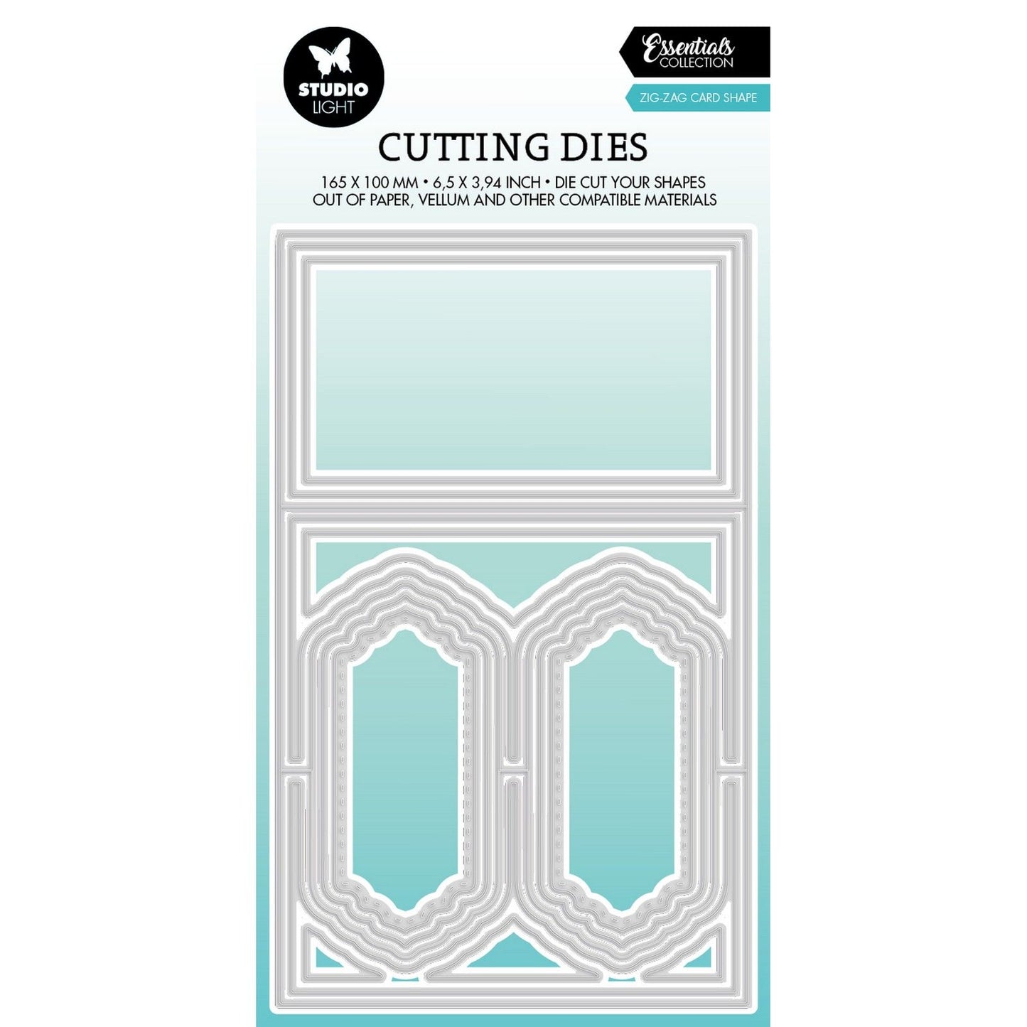 Studio light • essentials cutting dies zig-zag card shape