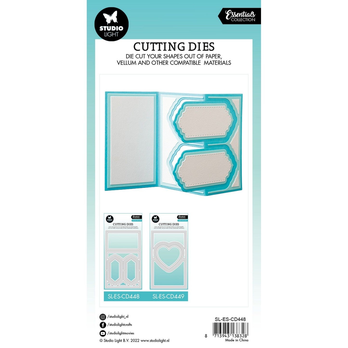 Studio light • essentials cutting dies zig-zag card shape