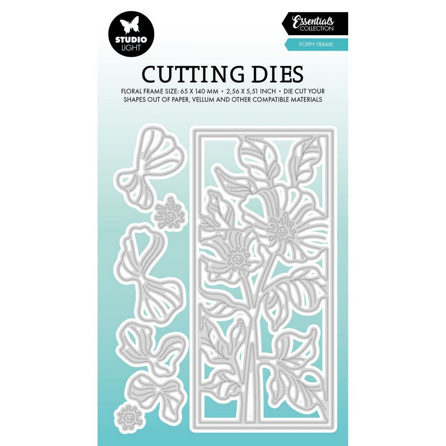 Studio light • essentials cutting dies poppy frame