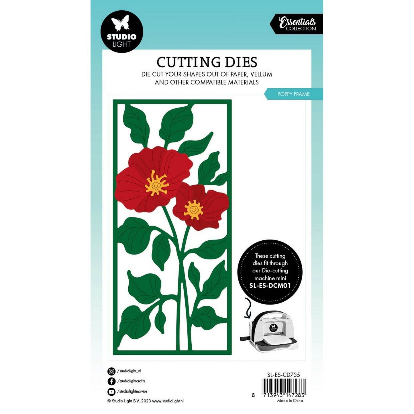 Studio light • essentials cutting dies poppy frame