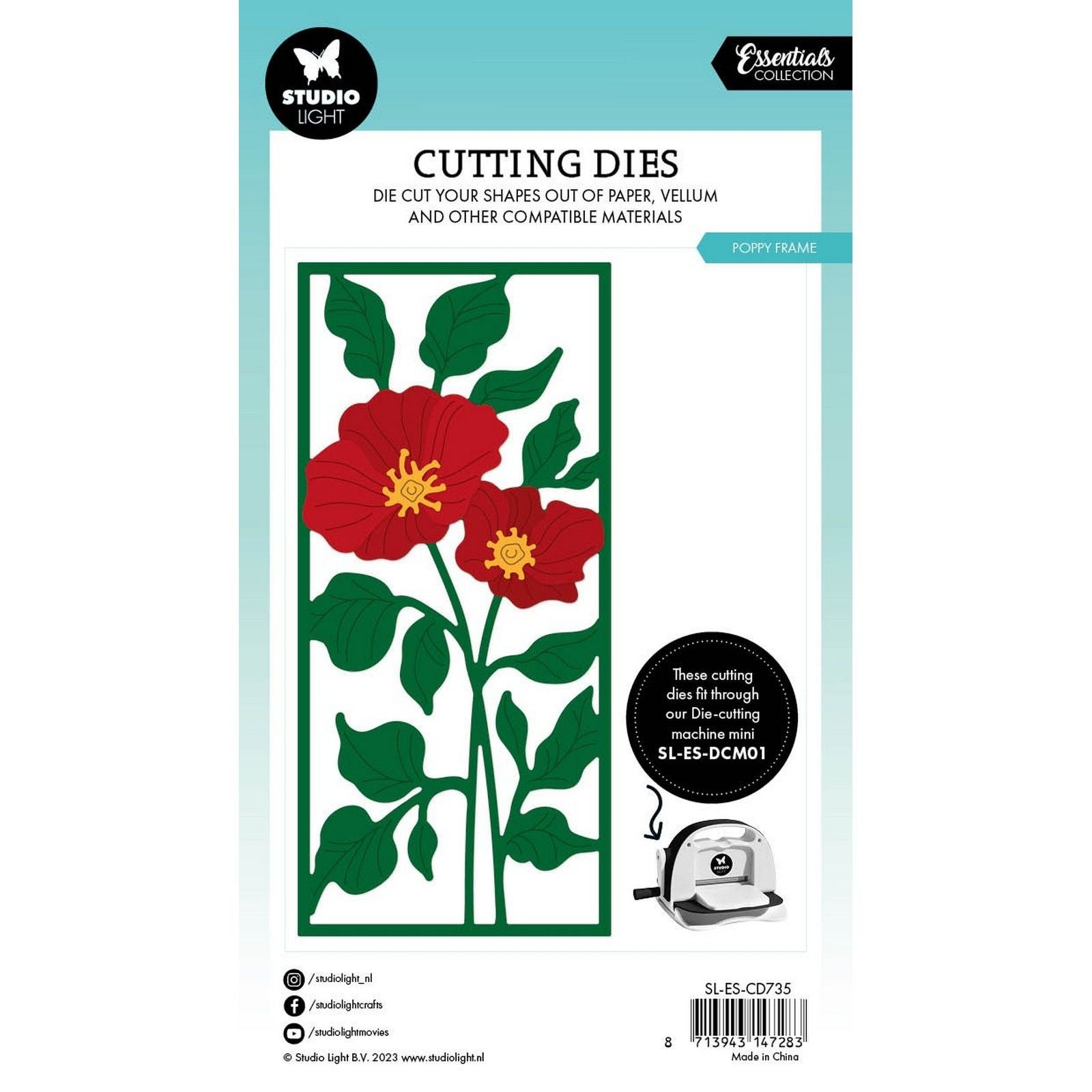 Studio light • essentials cutting dies poppy frame