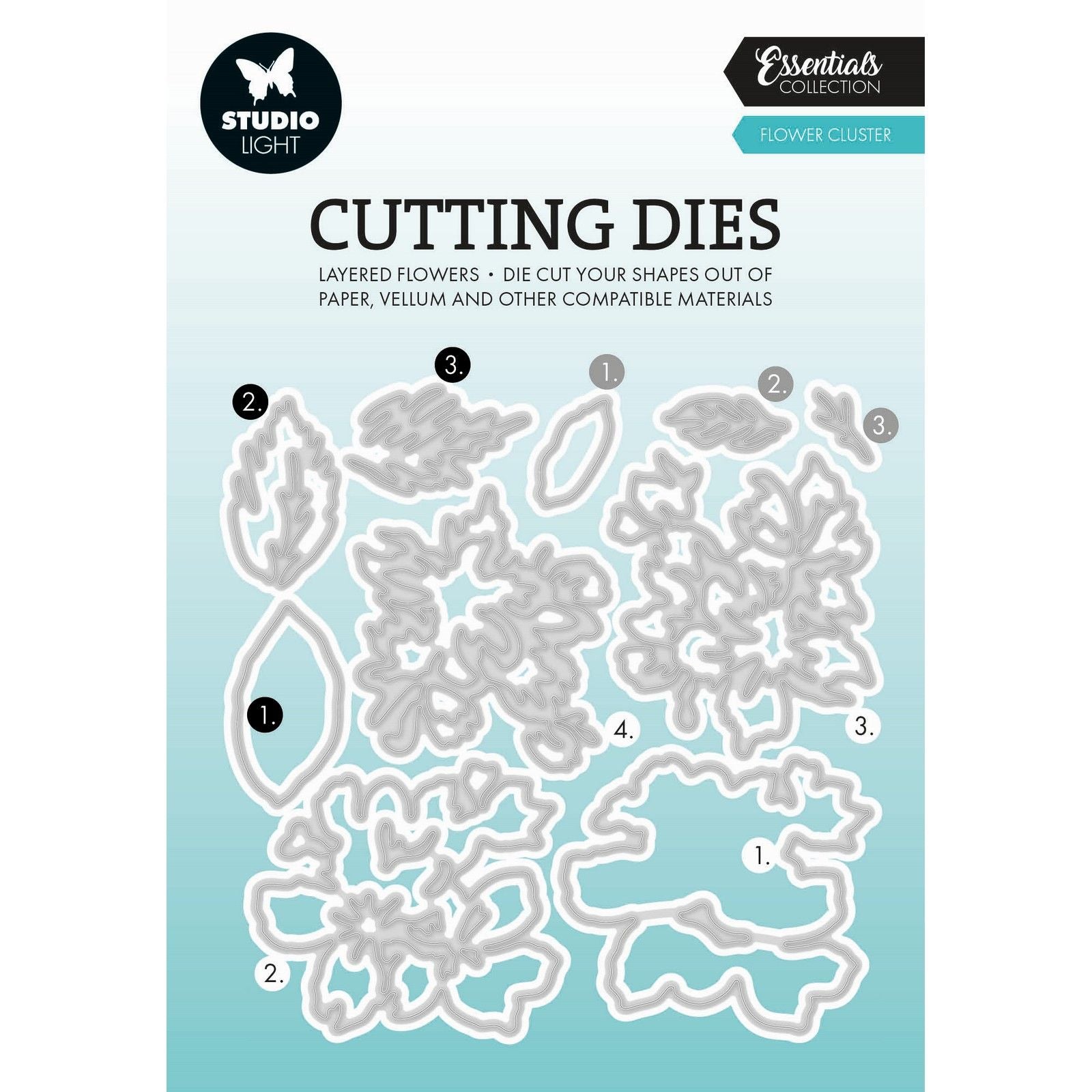 Studio light • essentials cutting dies layered - flower cluster