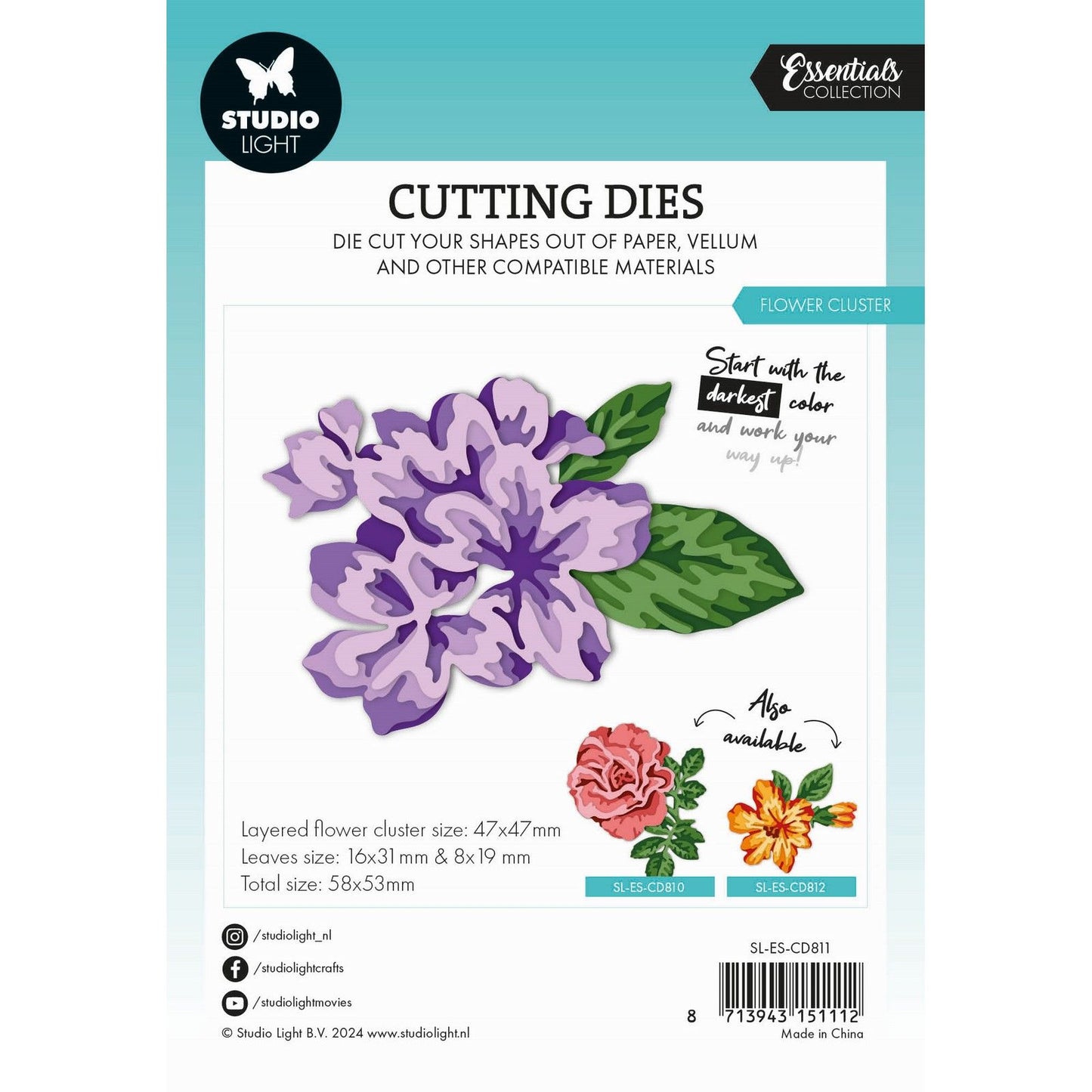 Studio light • essentials cutting dies layered - flower cluster