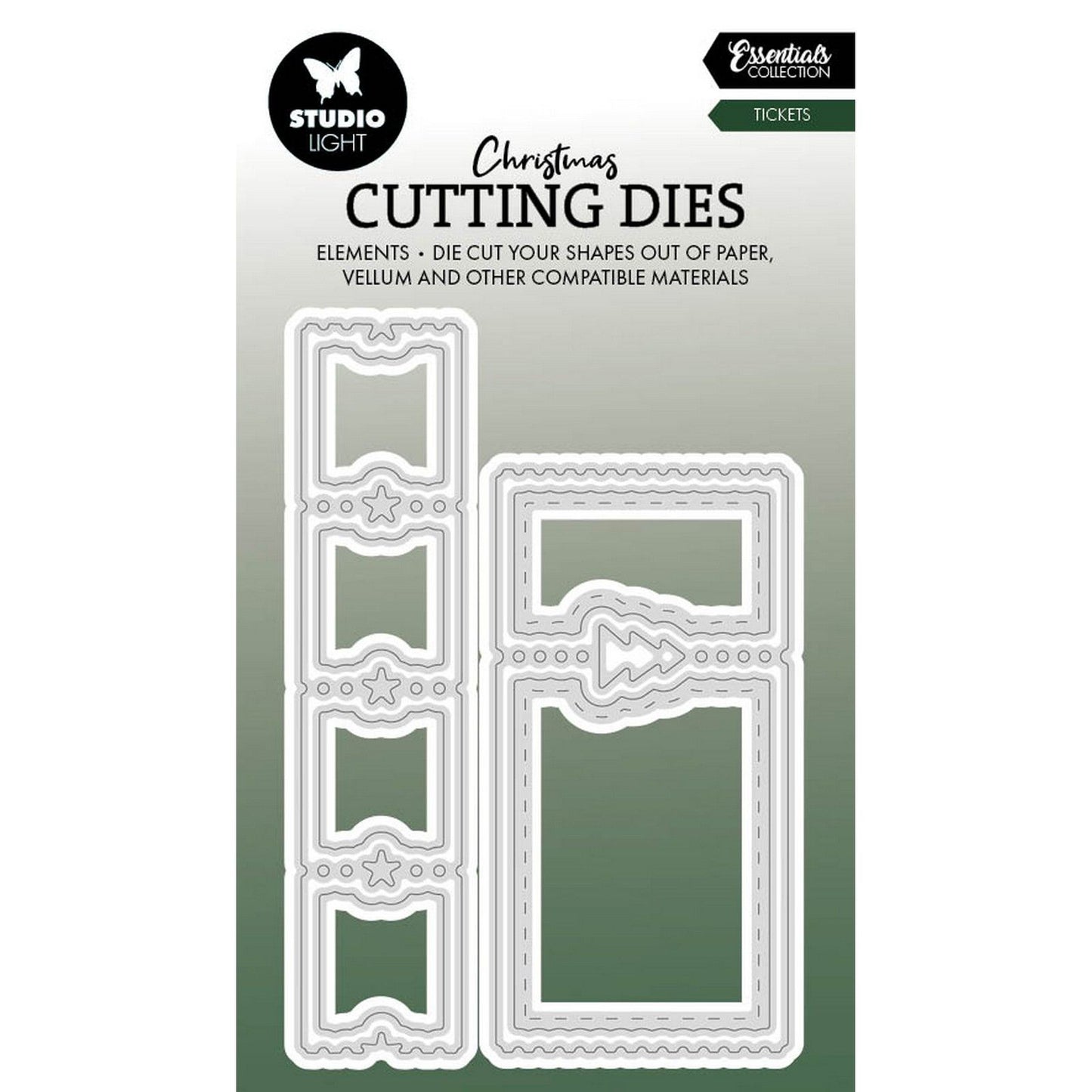 Studio light • essentials cutting dies christmas ticket