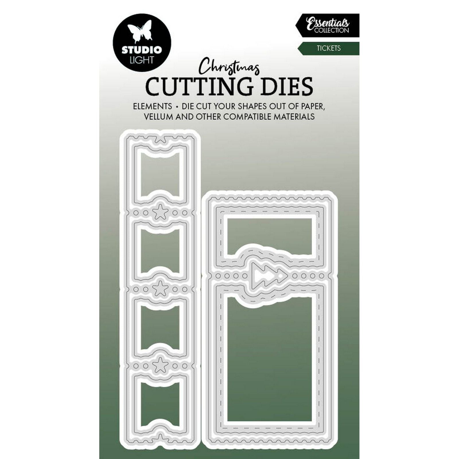 Studio light • essentials cutting dies christmas ticket