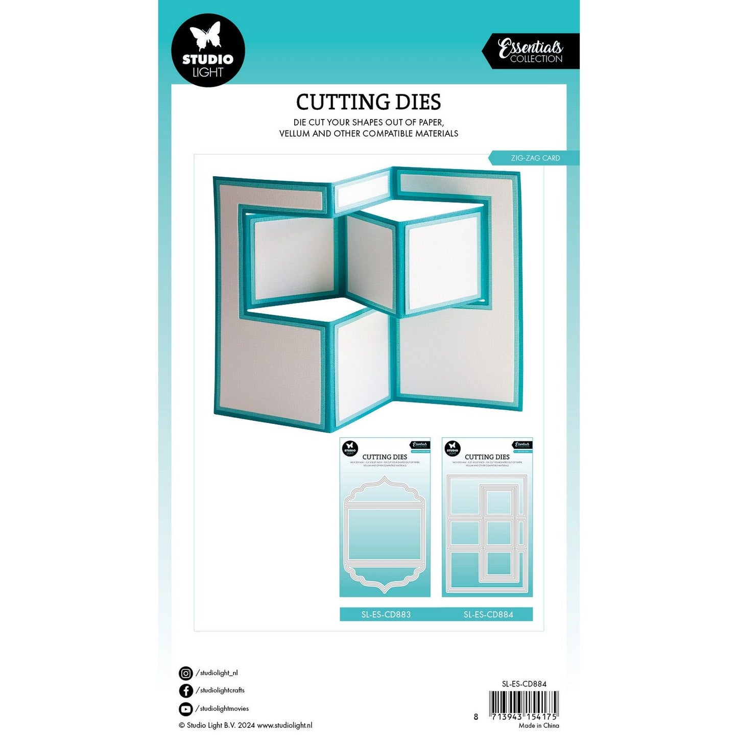 Studio light • essentials cutting dies zig-zag card