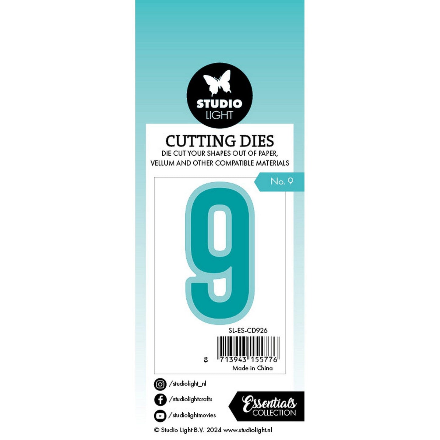 Studio light • essentials cutting die number 9