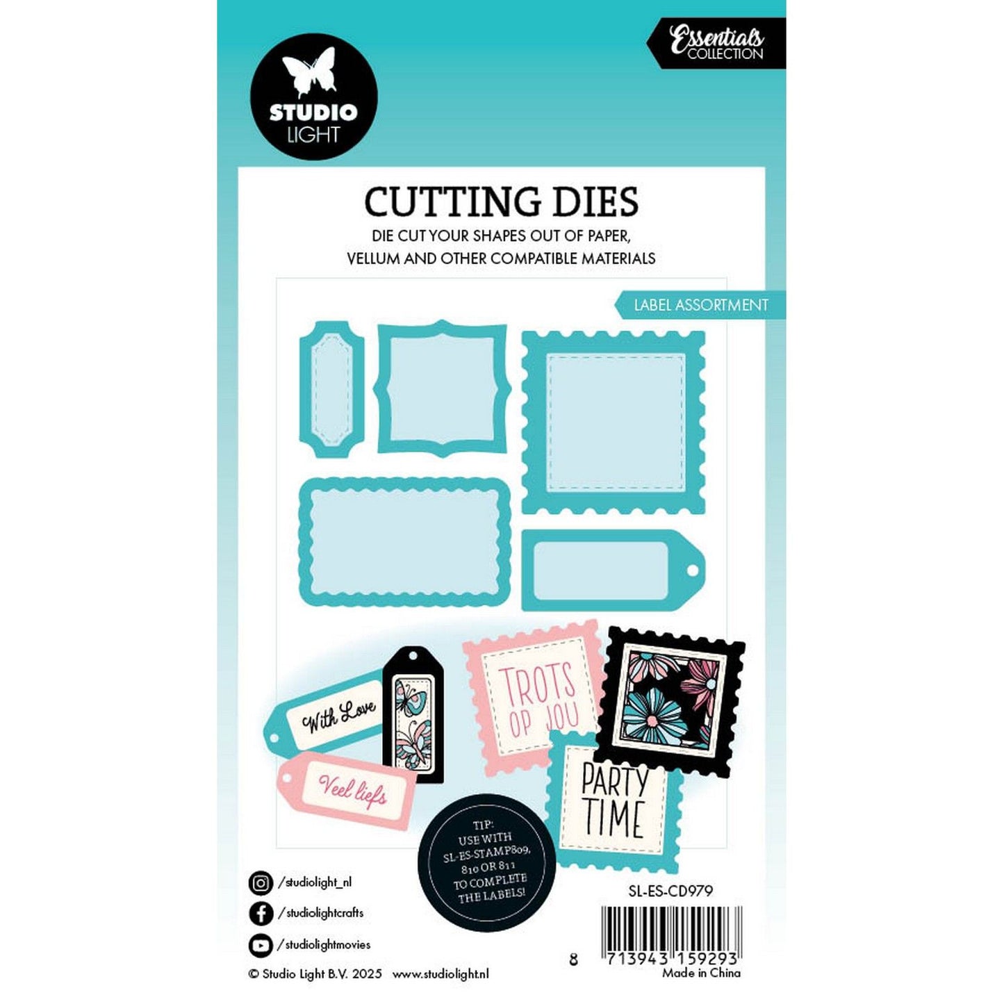 Studio light • essentials cutting die label assortment
