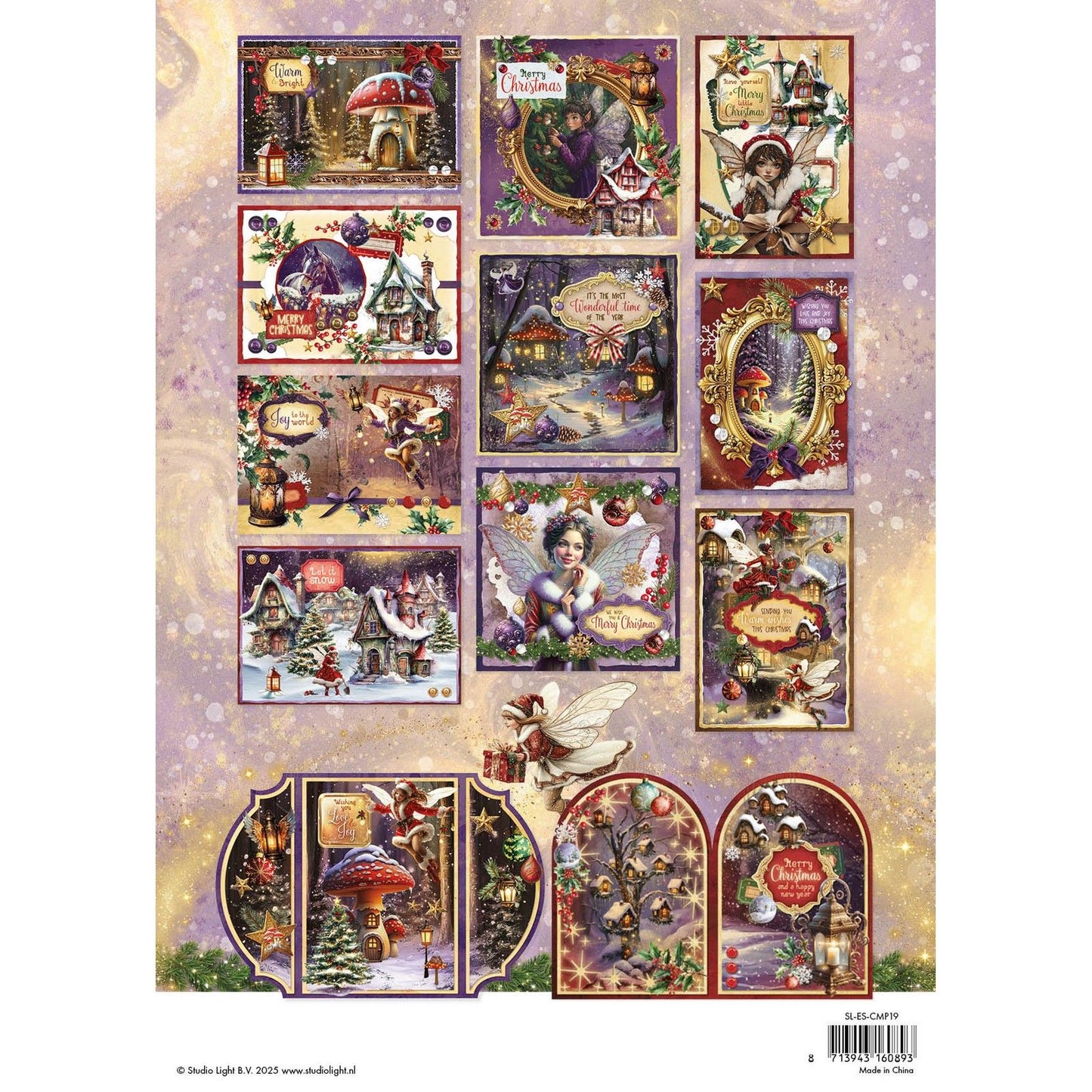 Studio light • essentials card making pad fairy christmas