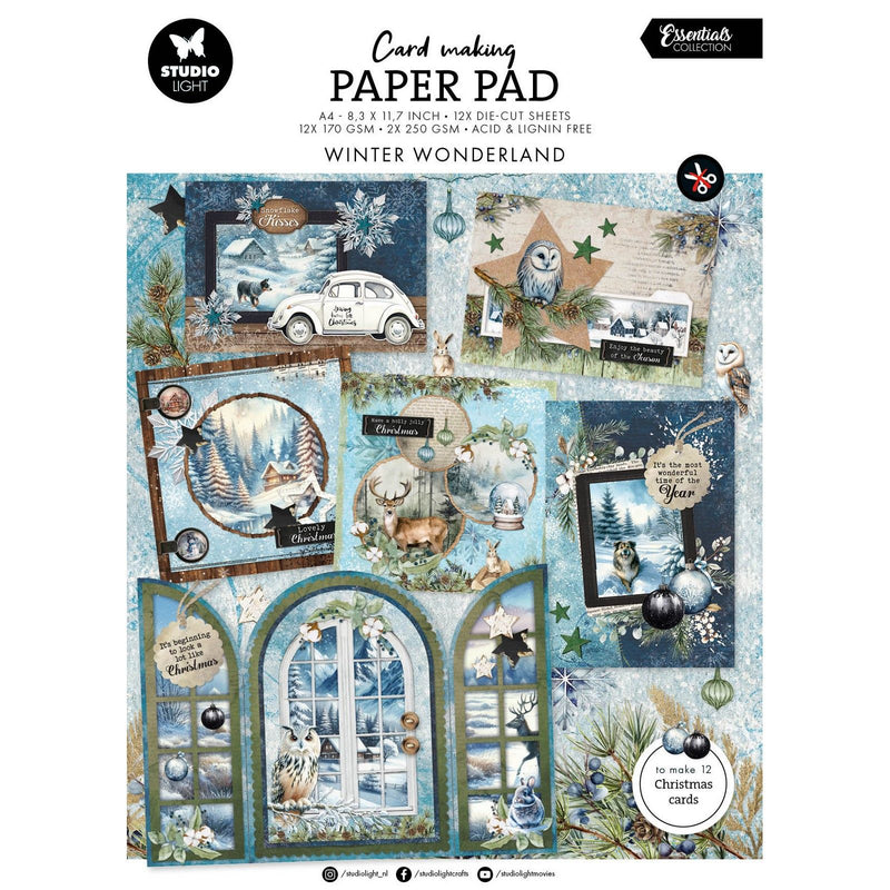 Studio light • essentials card making pad winter wonderland