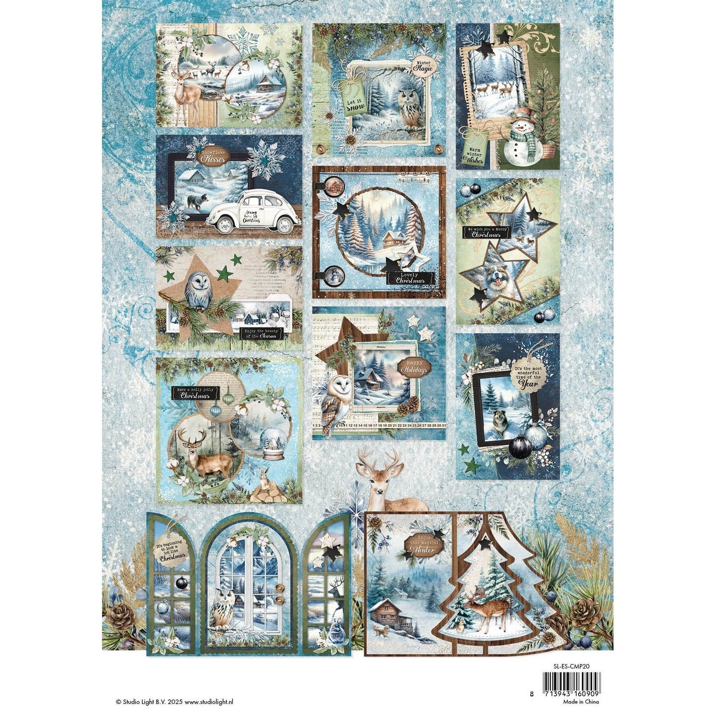 Studio light • essentials card making pad winter wonderland