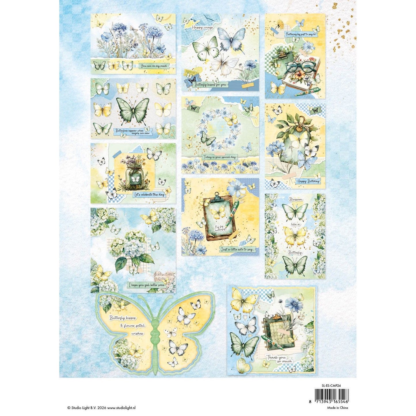 Studio light • essentials card making pad butterflies