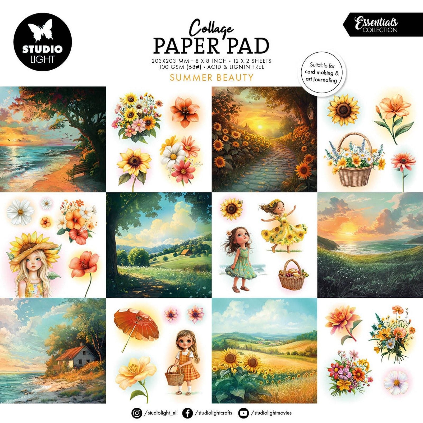 Studio light • essentials collage paper pad summer beauty