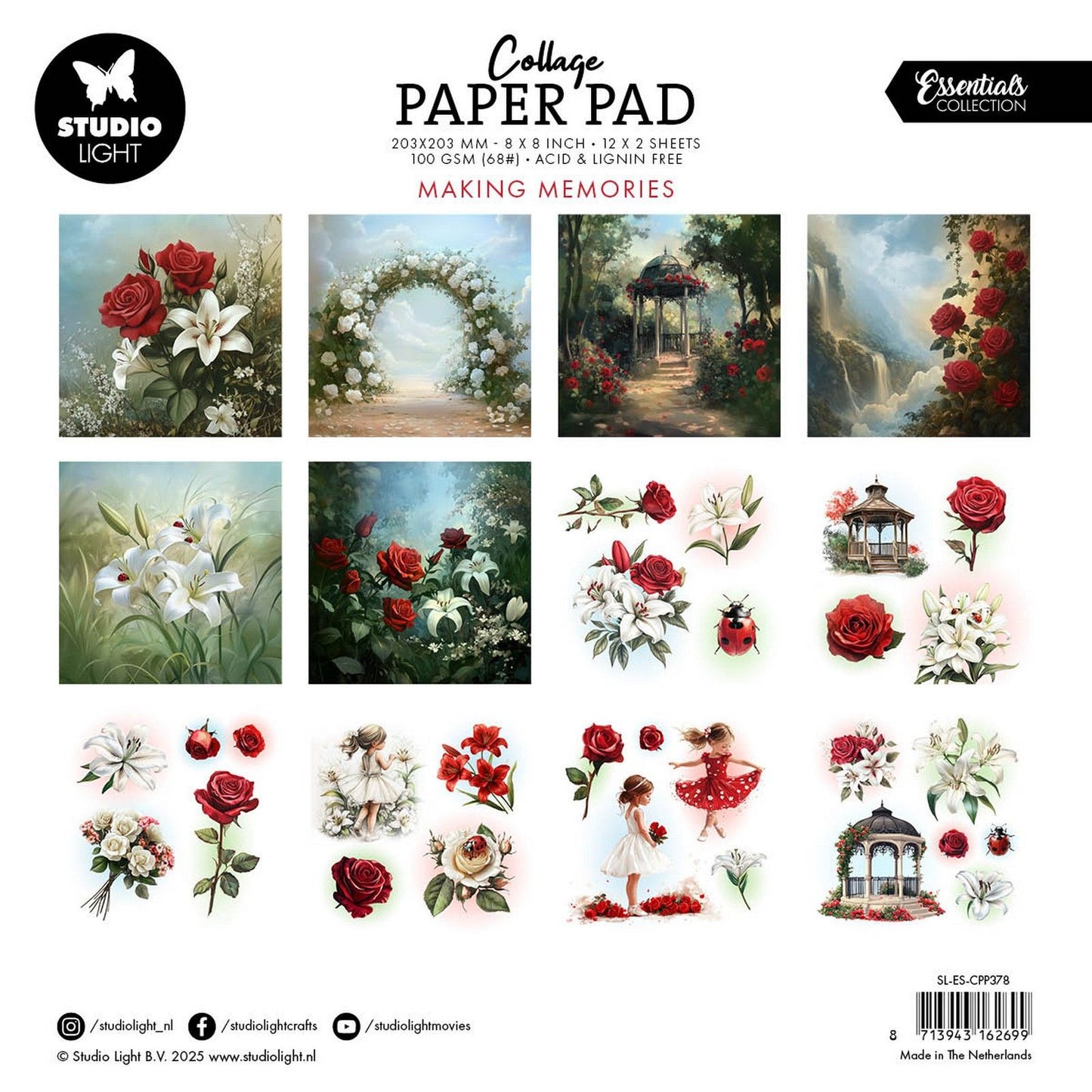 Studio light • essentials collage paper pad making memories