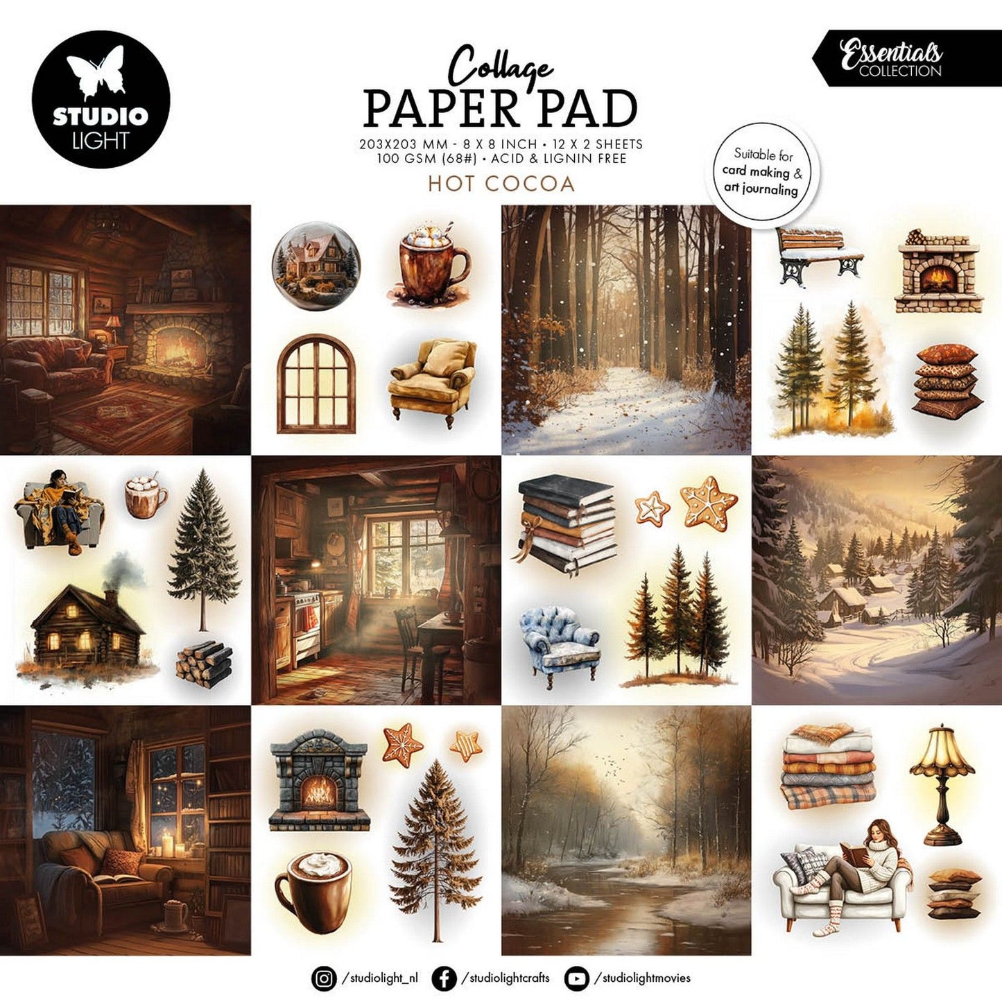 Studio light • essentials collage paper pad hot cocoa
