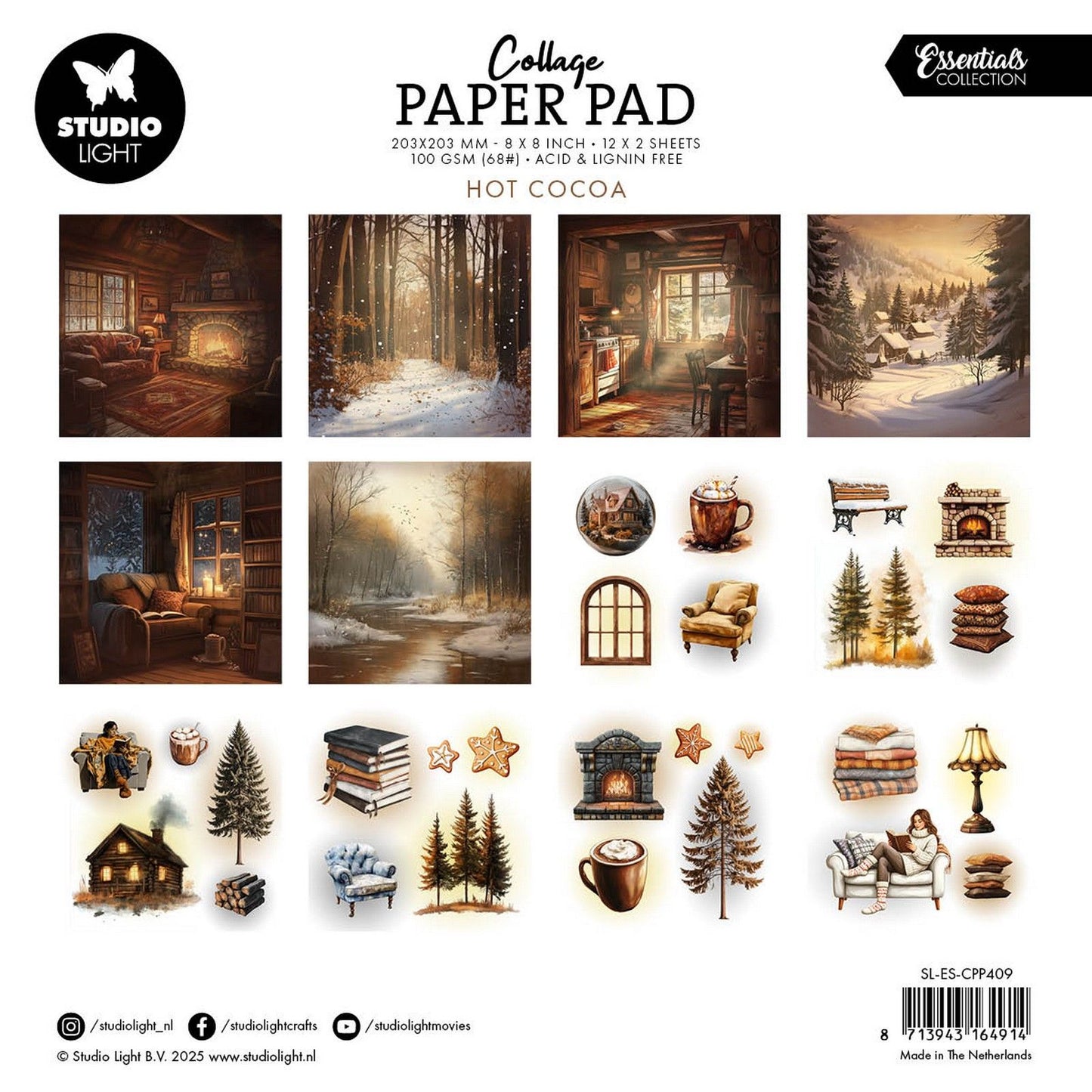 Studio light • essentials collage paper pad hot cocoa
