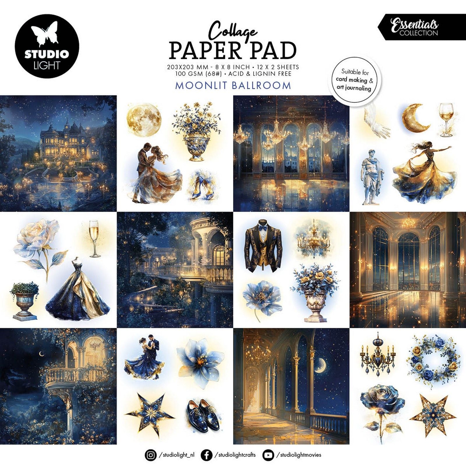 Studio light • essentials collage paper pad moonlit ballroom