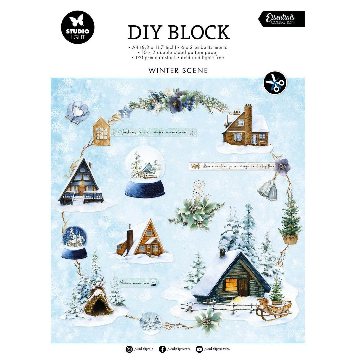 Studio light • essentials diy block winter scene