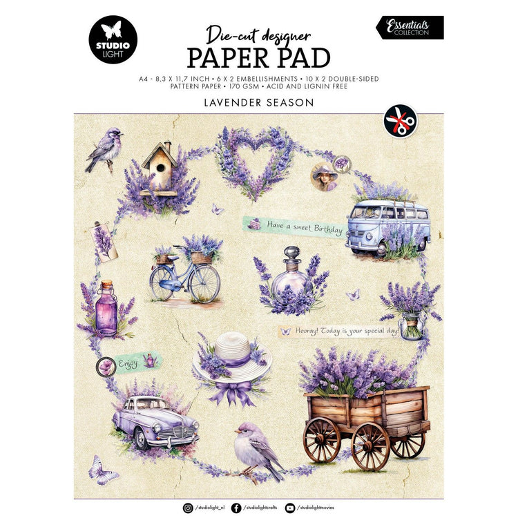 Studio light • essentials die-cut paper pad lavender season