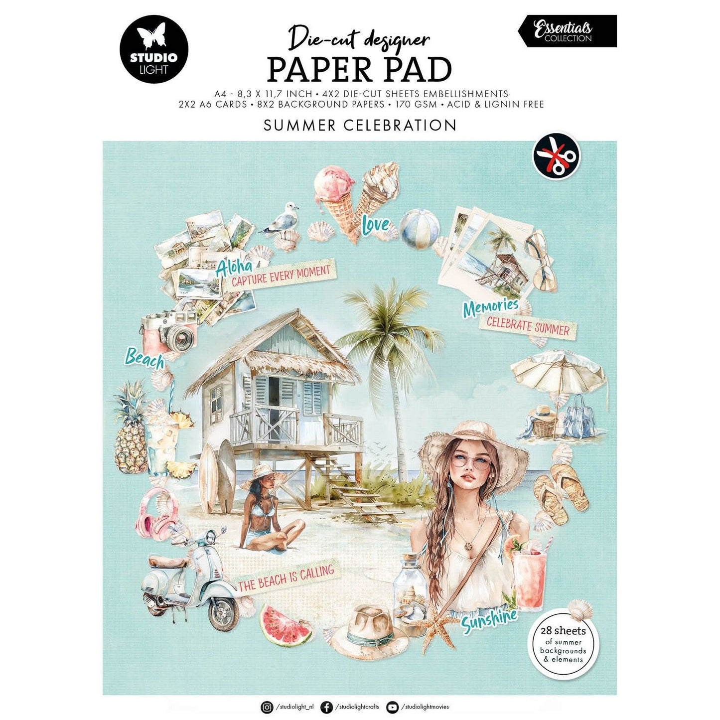 Studio light • essentials die-cut paper pad summer celebration